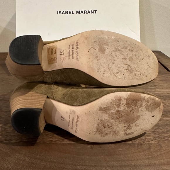 Isabel Marant Dicker Western Ankle Boots in Taupe Suede - Size 37 - Picture 5 of 5